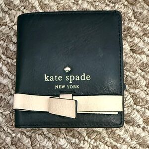 Kate Spade Black Wallet with Cream Accent